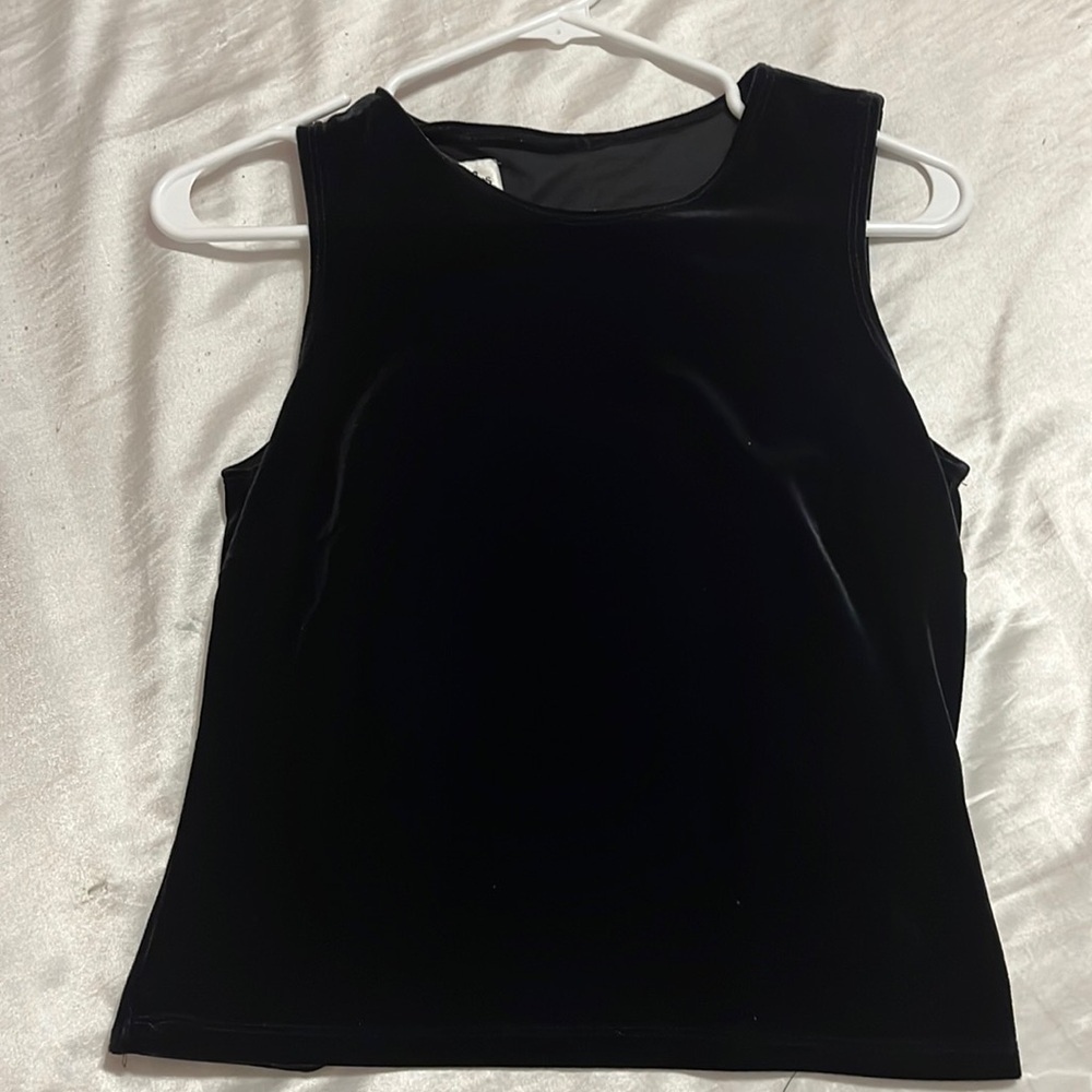 Vintage Velvet Top with Open Back